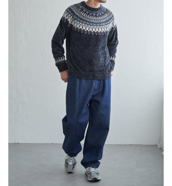 ikka「モール求心柄ニット」|プルオーバー|