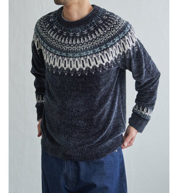 ikka「モール求心柄ニット」|プルオーバー|