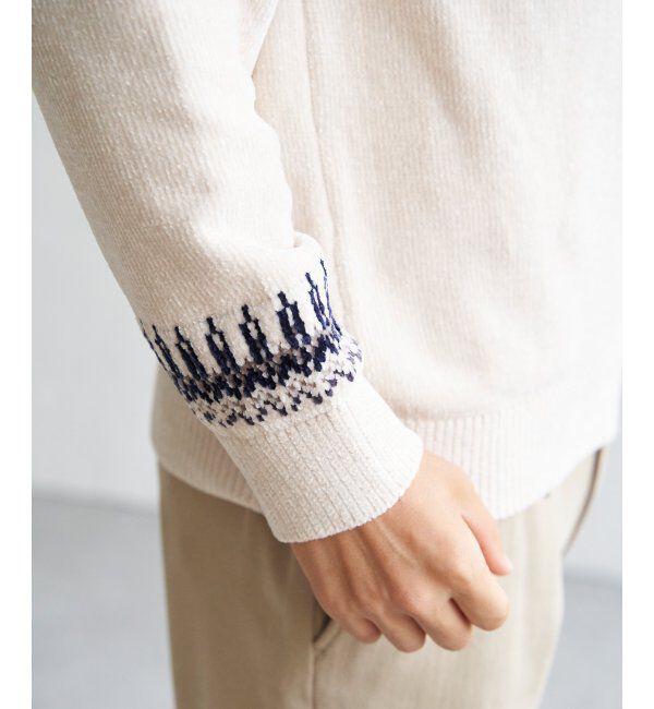 ikka「モール求心柄ニット」|プルオーバー|