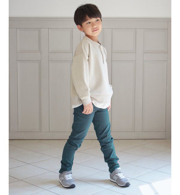 ikka kids「【親子おそろい】GOKU楽フェイクスエードルーイカラーレイヤードプルオーバー（120~160cm）」|Tシャツ・カットソー|