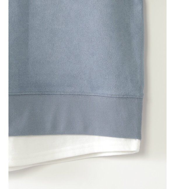 ikka kids「【親子おそろい】GOKU楽フェイクスエードルーイカラーレイヤードプルオーバー（120~160cm）」|Tシャツ・カットソー|