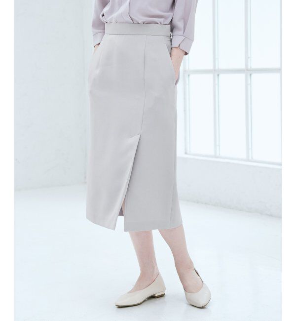 IKKA LOUNGE「ウォッシャブルスカート」|スカート|ライトグレー