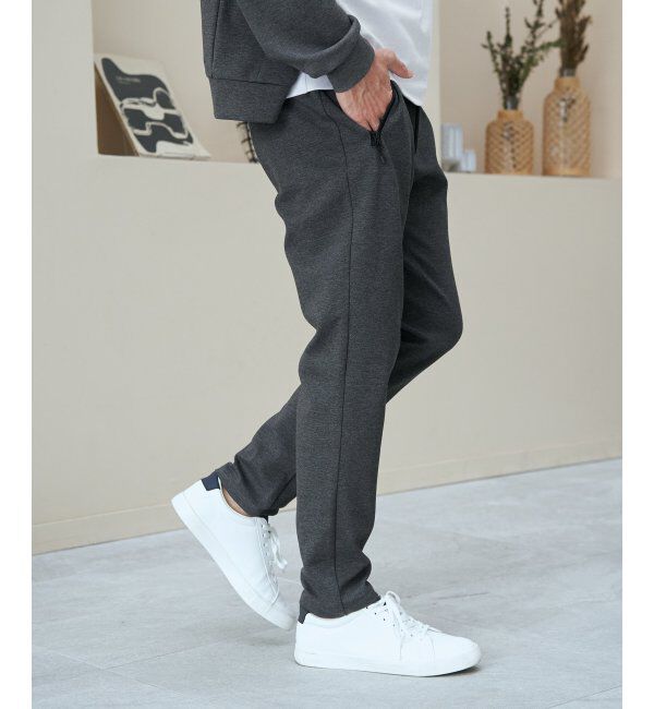 ikka「テックストレッチジップパンツ」|その他|ミディアムグレー