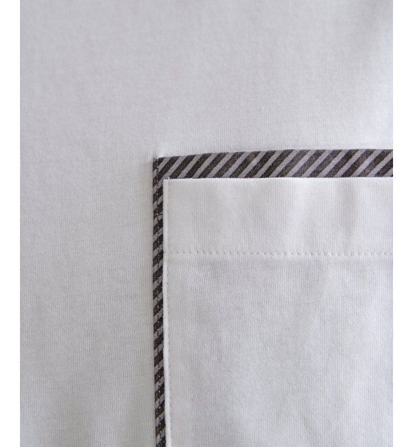 ikka「ストライプMIXポケットTシャツ」|Tシャツ・カットソー|