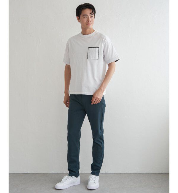 ikka「ストライプMIXポケットTシャツ」|Tシャツ・カットソー|