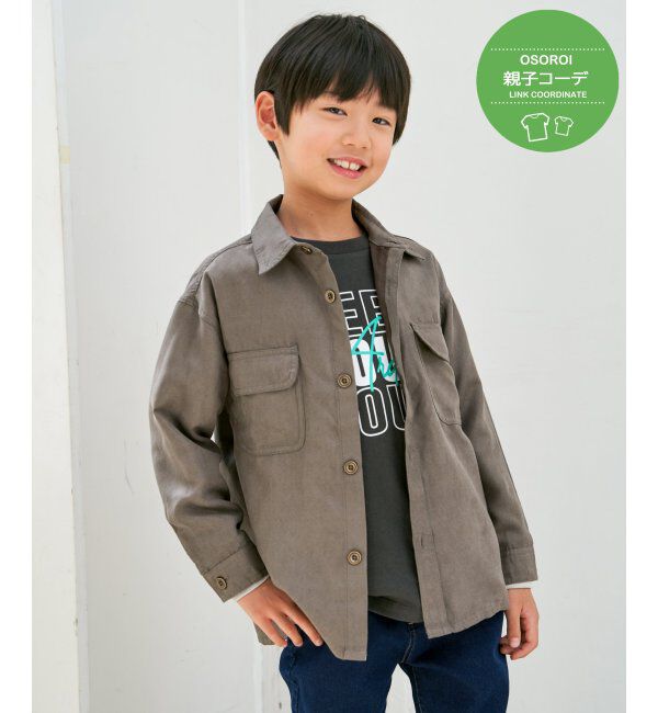 ikka kids「【親子コーデ】フェイクスエード／デニムシャウター（110~160cm）」|シャツ・ブラウス|ミディアムグレー