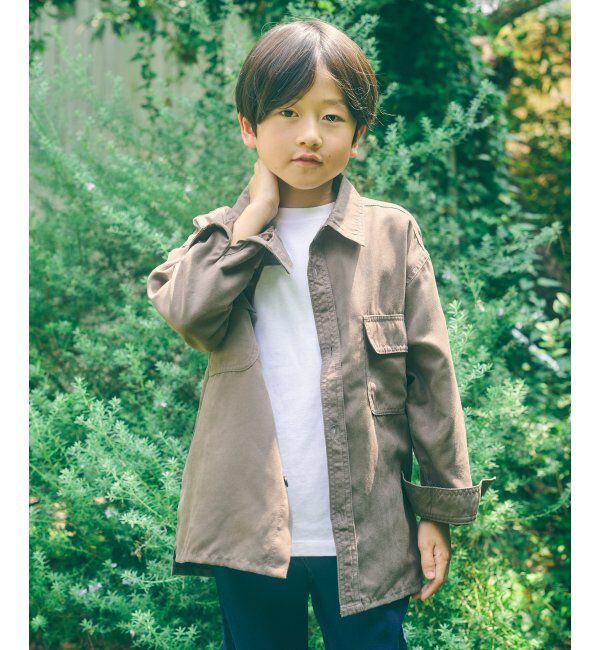 ikka kids「【親子コーデ】フェイクスエード／デニムシャウター（110~160cm）」|シャツ・ブラウス|