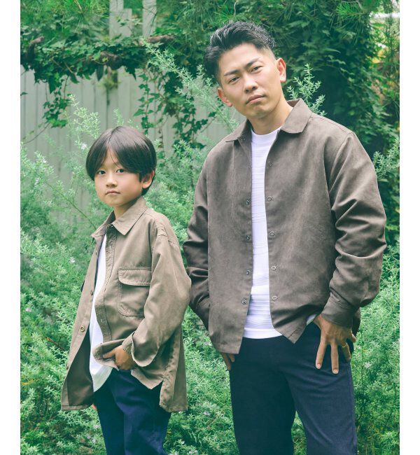 ikka kids「【親子コーデ】フェイクスエード／デニムシャウター（110~160cm）」|シャツ・ブラウス|