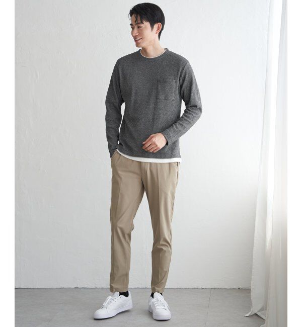 ikka「メランジワッフルポケフェイクロンＴ」|Tシャツ・カットソー|