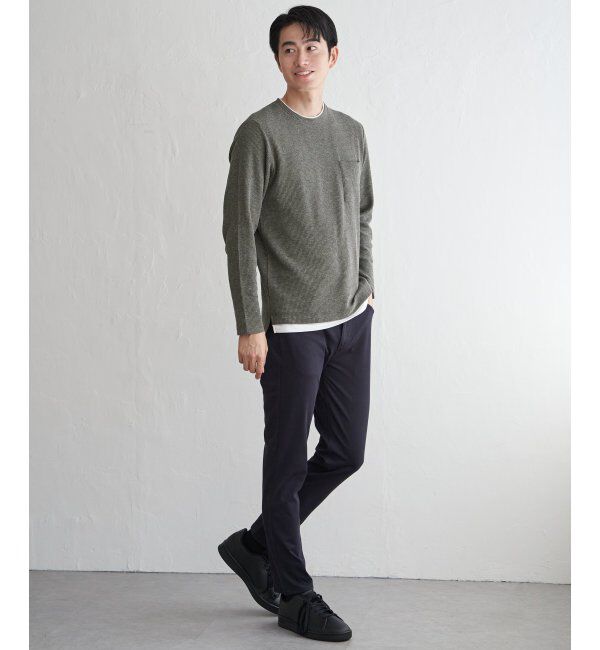 ikka「メランジワッフルポケフェイクロンＴ」|Tシャツ・カットソー|