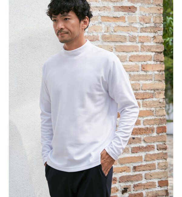 IKKA LOUNGE「ポンチモックネックロンT」|Tシャツ・カットソー|