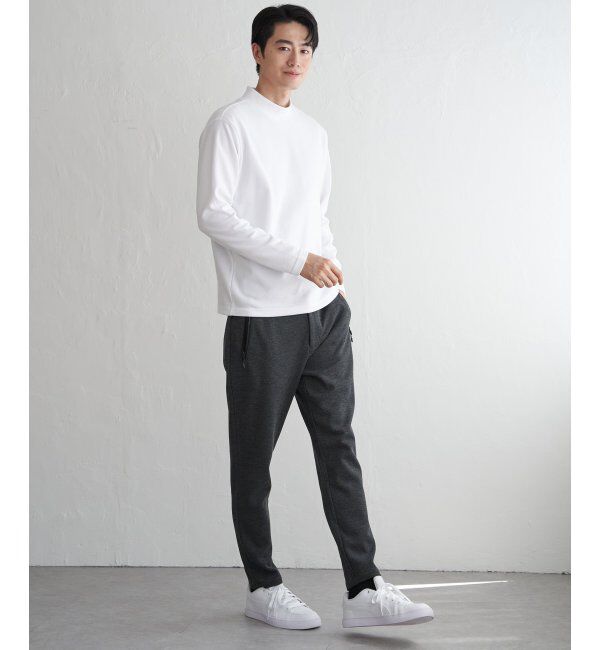 IKKA LOUNGE「ポンチモックネックロンT」|Tシャツ・カットソー|