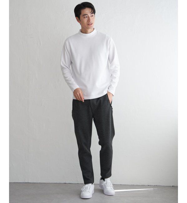 IKKA LOUNGE「ポンチモックネックロンT」|Tシャツ・カットソー|