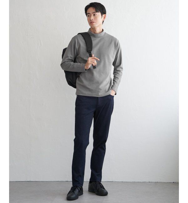 IKKA LOUNGE「ポンチモックネックロンT」|Tシャツ・カットソー|