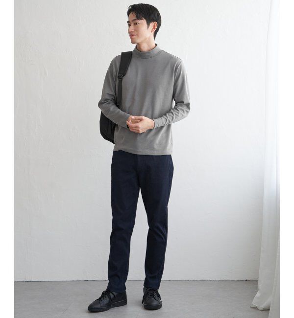 IKKA LOUNGE「ポンチモックネックロンT」|Tシャツ・カットソー|