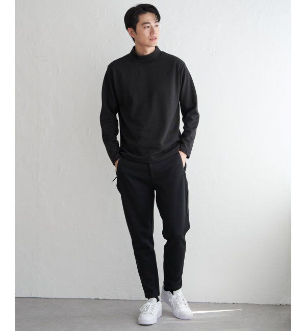 IKKA LOUNGE「ポンチモックネックロンT」|Tシャツ・カットソー|