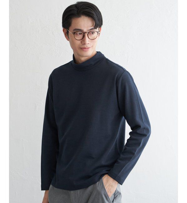 IKKA LOUNGE「ポンチモックネックロンT」|Tシャツ・カットソー|