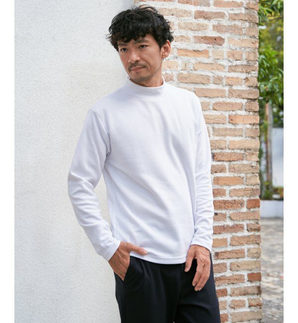 IKKA LOUNGE「ポンチモックネックロンT」|Tシャツ・カットソー|