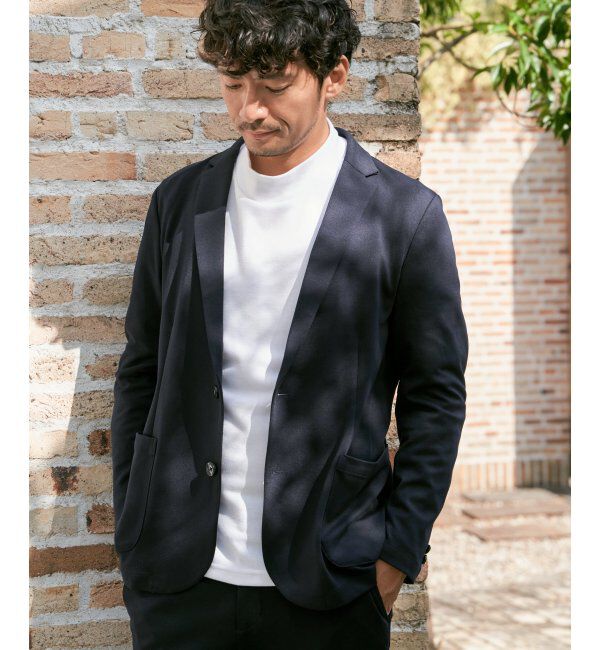 IKKA LOUNGE「ポンチモックネックロンT」|Tシャツ・カットソー|