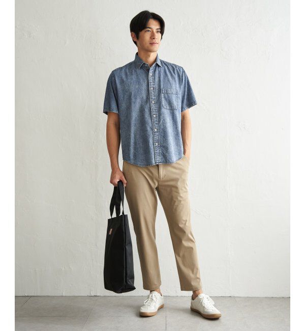 ikka「インディゴレイカンスイスカラーシャツ」|シャツ・ブラウス|