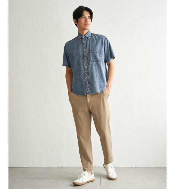 ikka「インディゴレイカンスイスカラーシャツ」|シャツ・ブラウス|