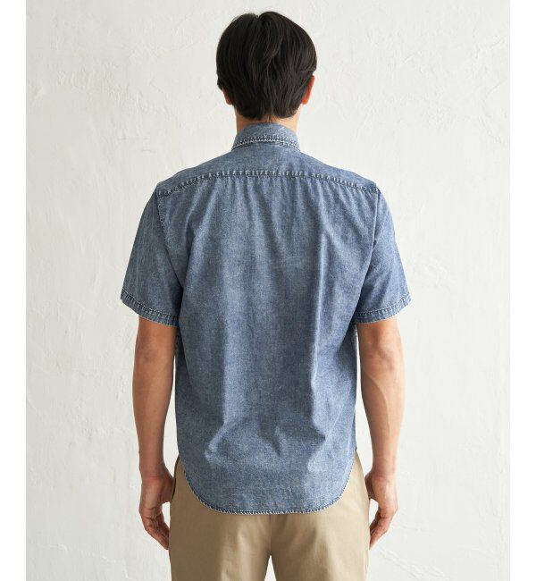 ikka「インディゴレイカンスイスカラーシャツ」|シャツ・ブラウス|