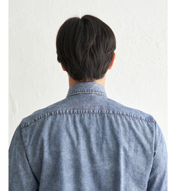 ikka「インディゴレイカンスイスカラーシャツ」|シャツ・ブラウス|