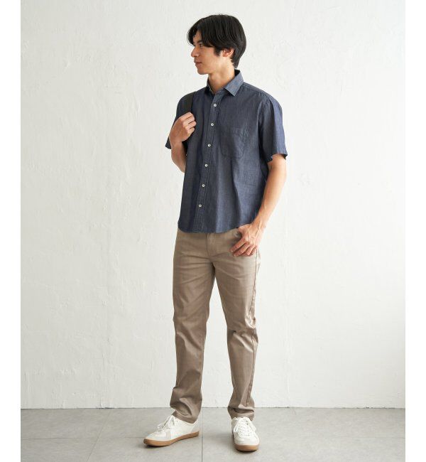ikka「インディゴレイカンスイスカラーシャツ」|シャツ・ブラウス|