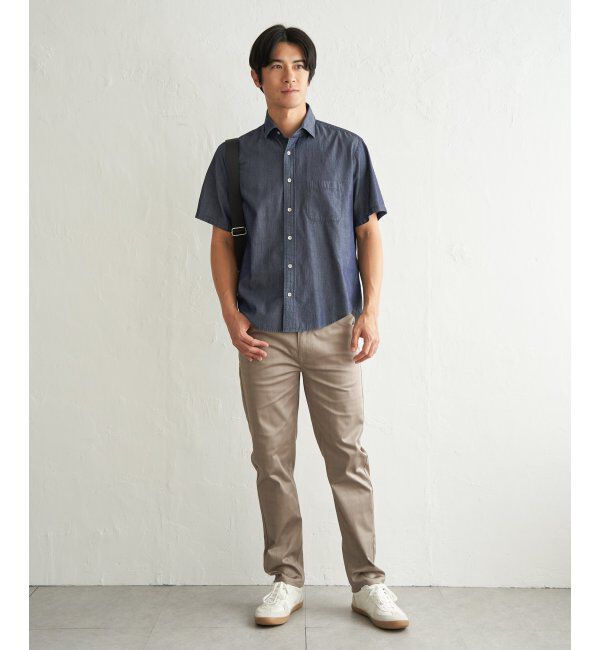 ikka「インディゴレイカンスイスカラーシャツ」|シャツ・ブラウス|