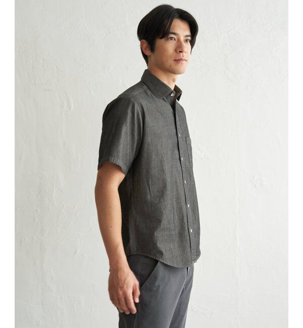 ikka「インディゴレイカンスイスカラーシャツ」|シャツ・ブラウス|