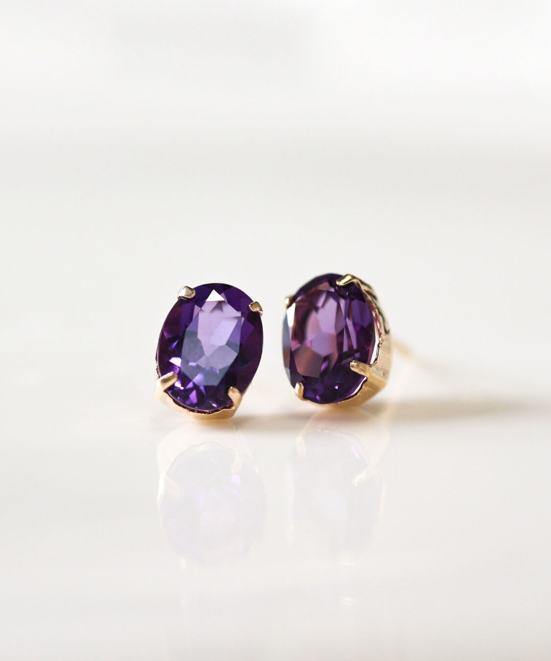  「アメジスト ピアス | K10YG」|ピアス|