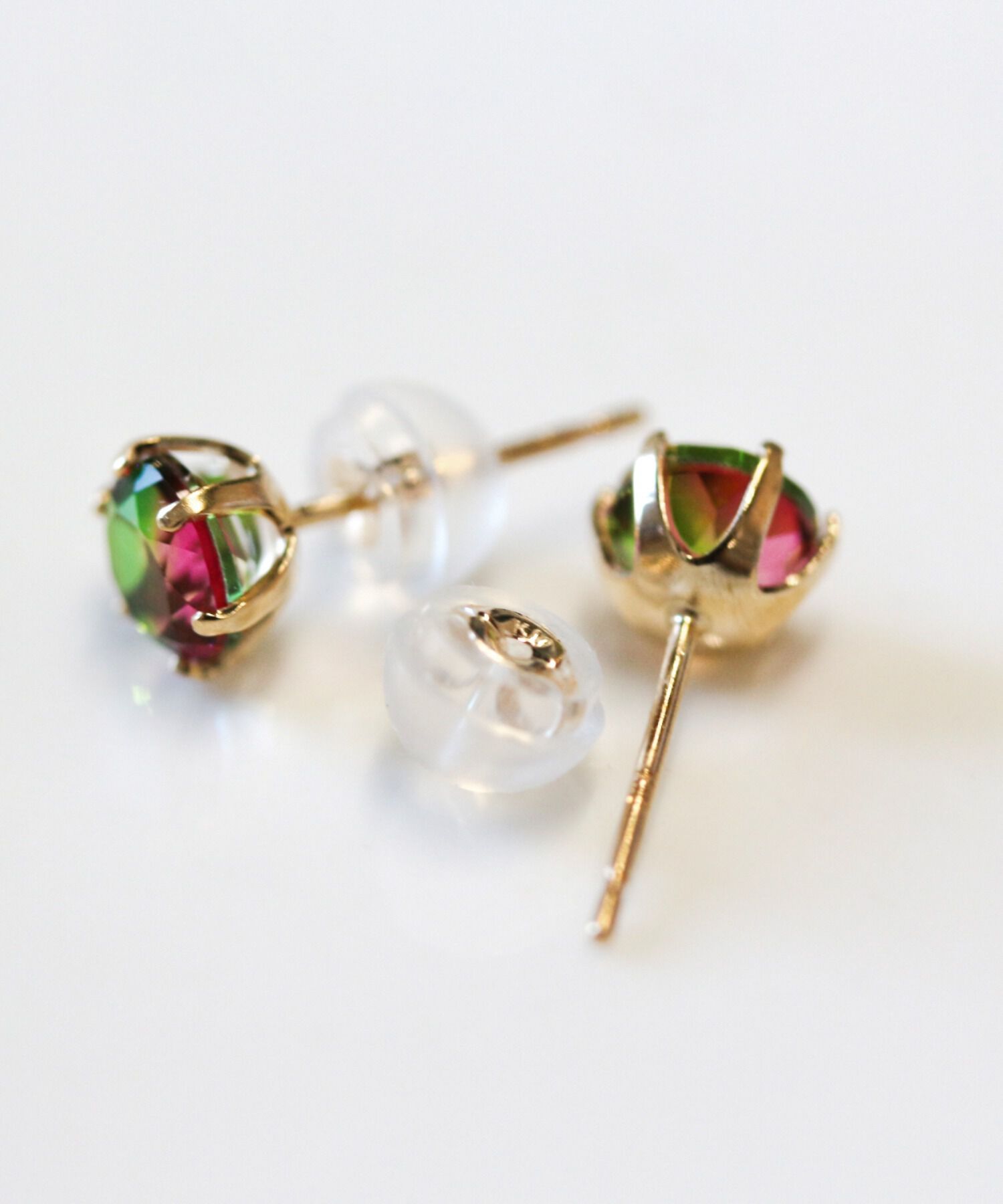  「グラデーションクリスタル ピアス | K10YG」|ピアス|