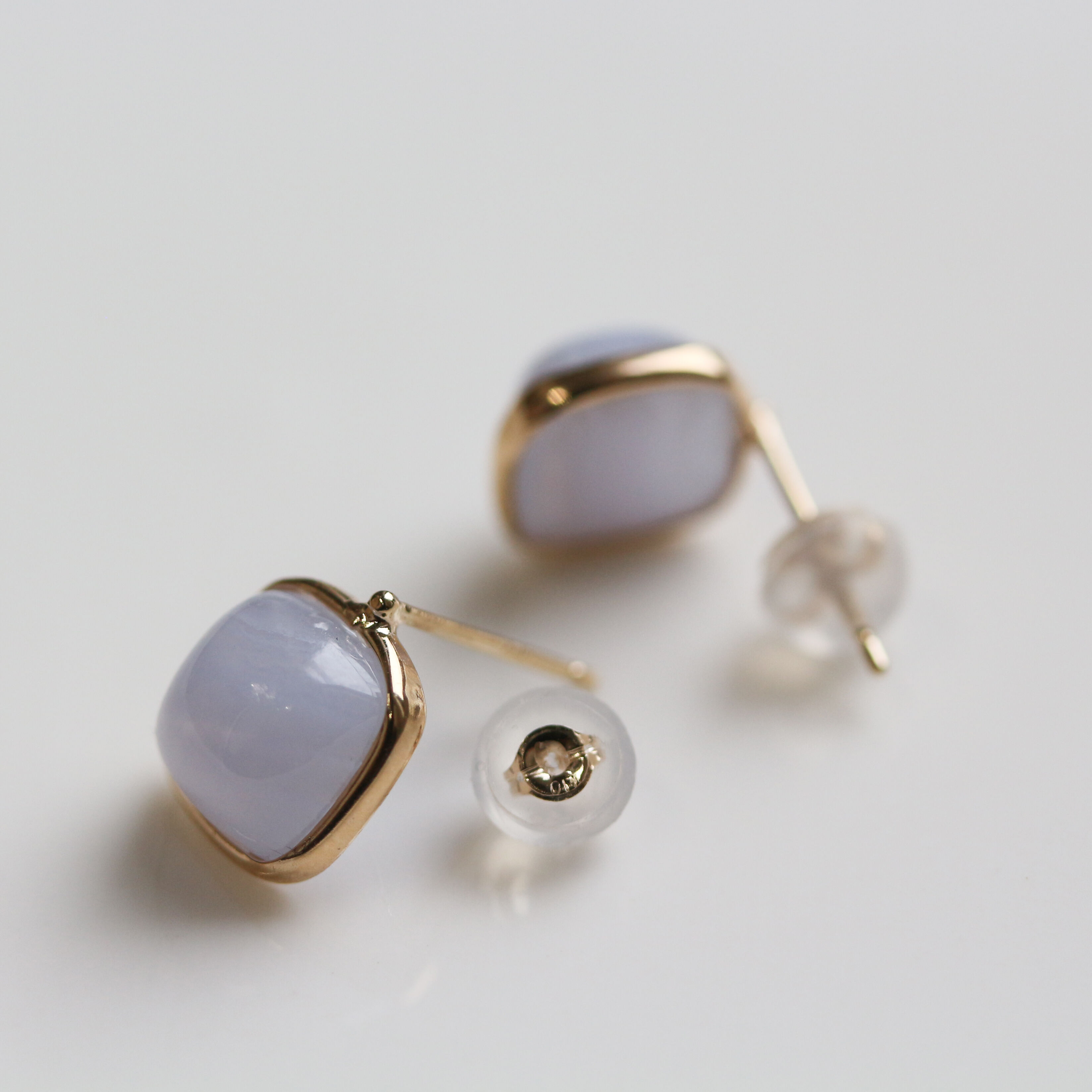  「カラーストーン カボション ピアス | K10YG」|ピアス|