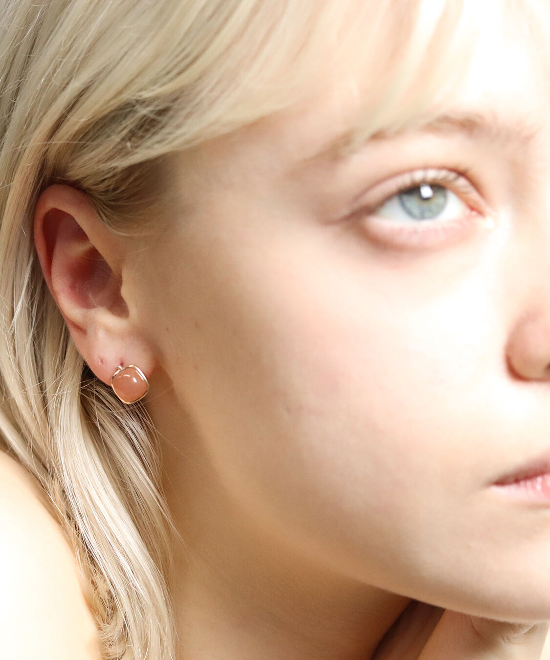  「カラーストーン カボション ピアス | K10YG」|ピアス|