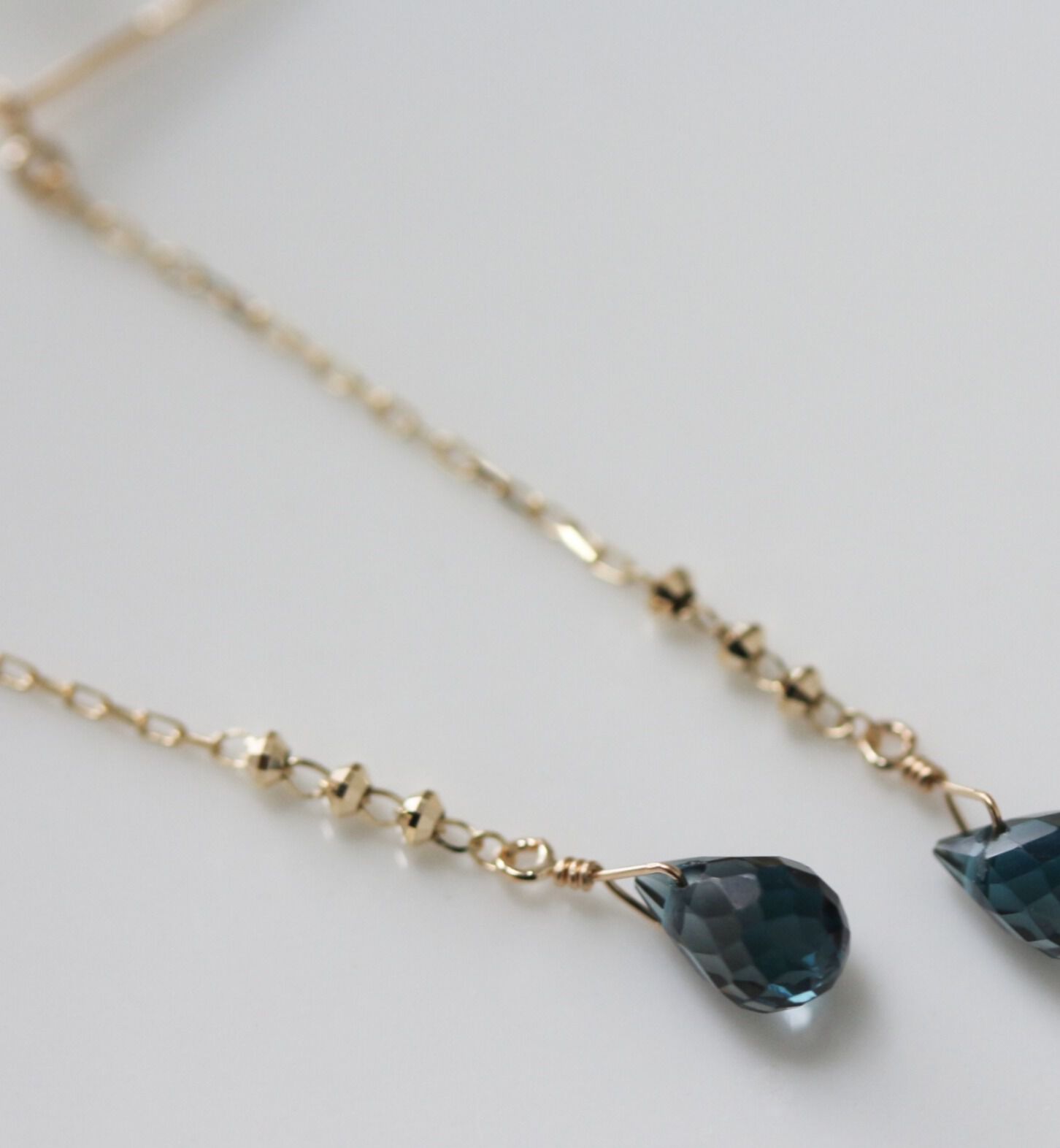  「ロンドンブルートパーズ ピアス | K10YG」|ピアス|