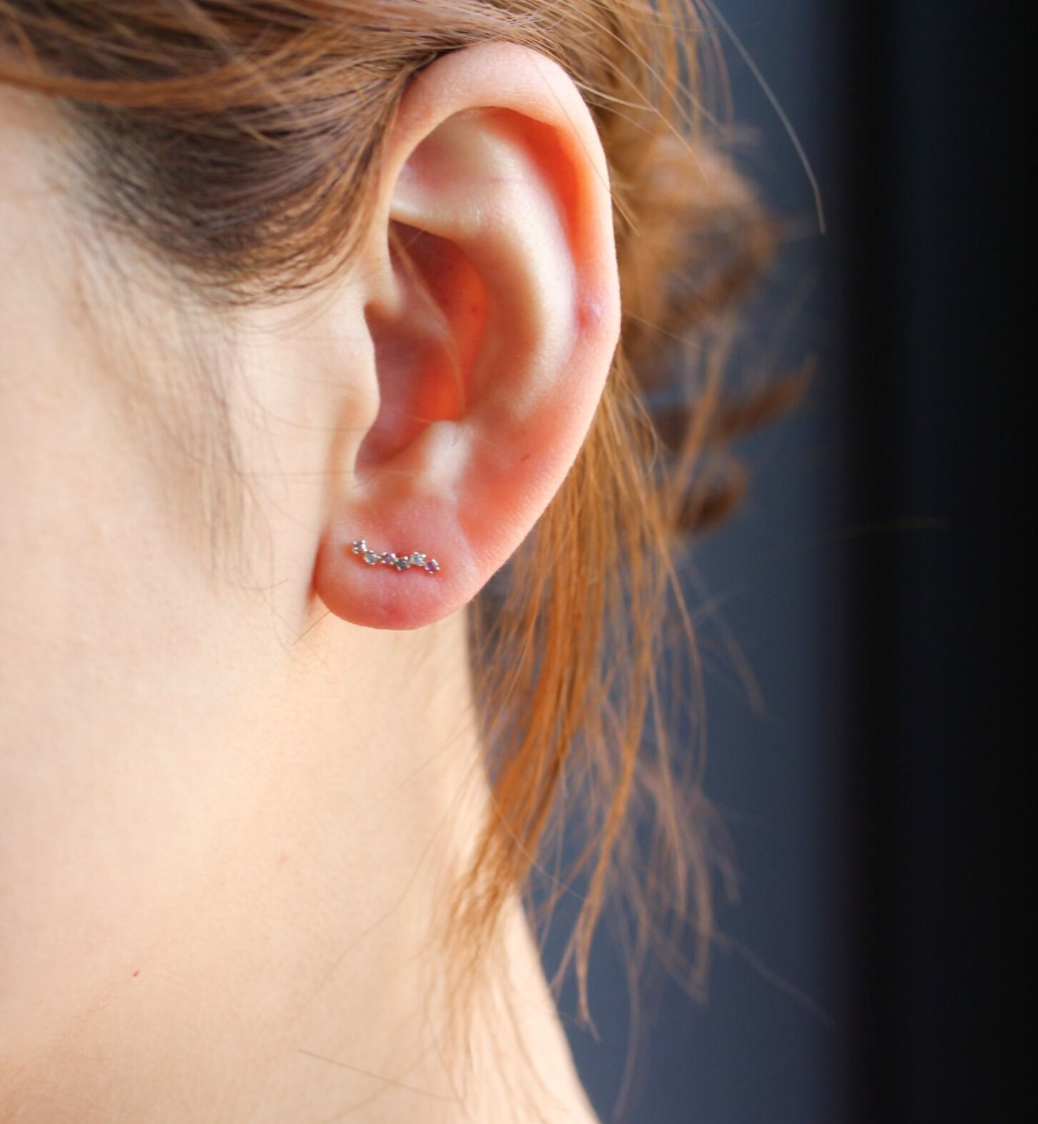  「マルチカラーブルーストーン ピアス  | K10YG」|ピアス|