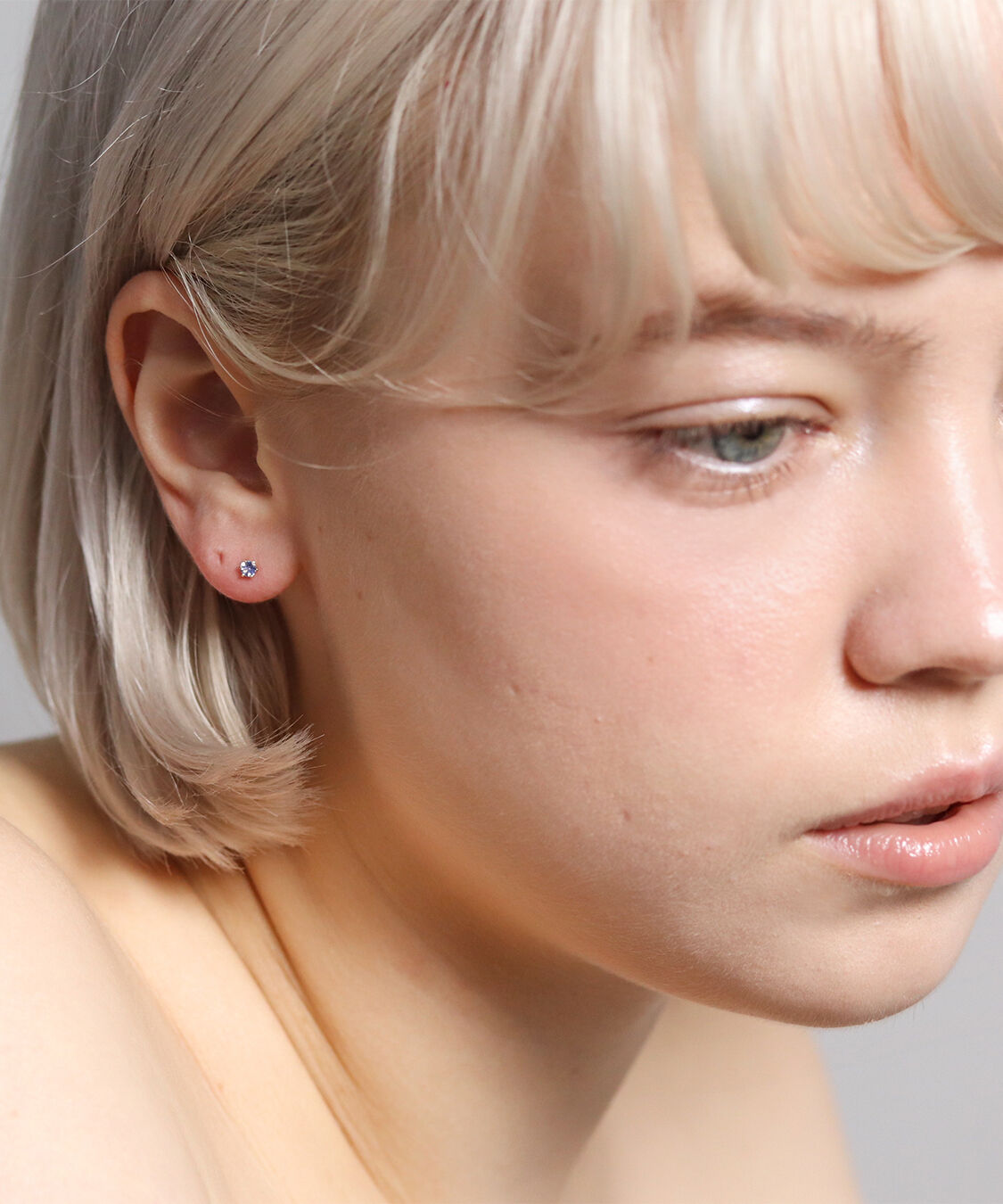  「誕生石 一粒ピアス | K18 」|ピアス|