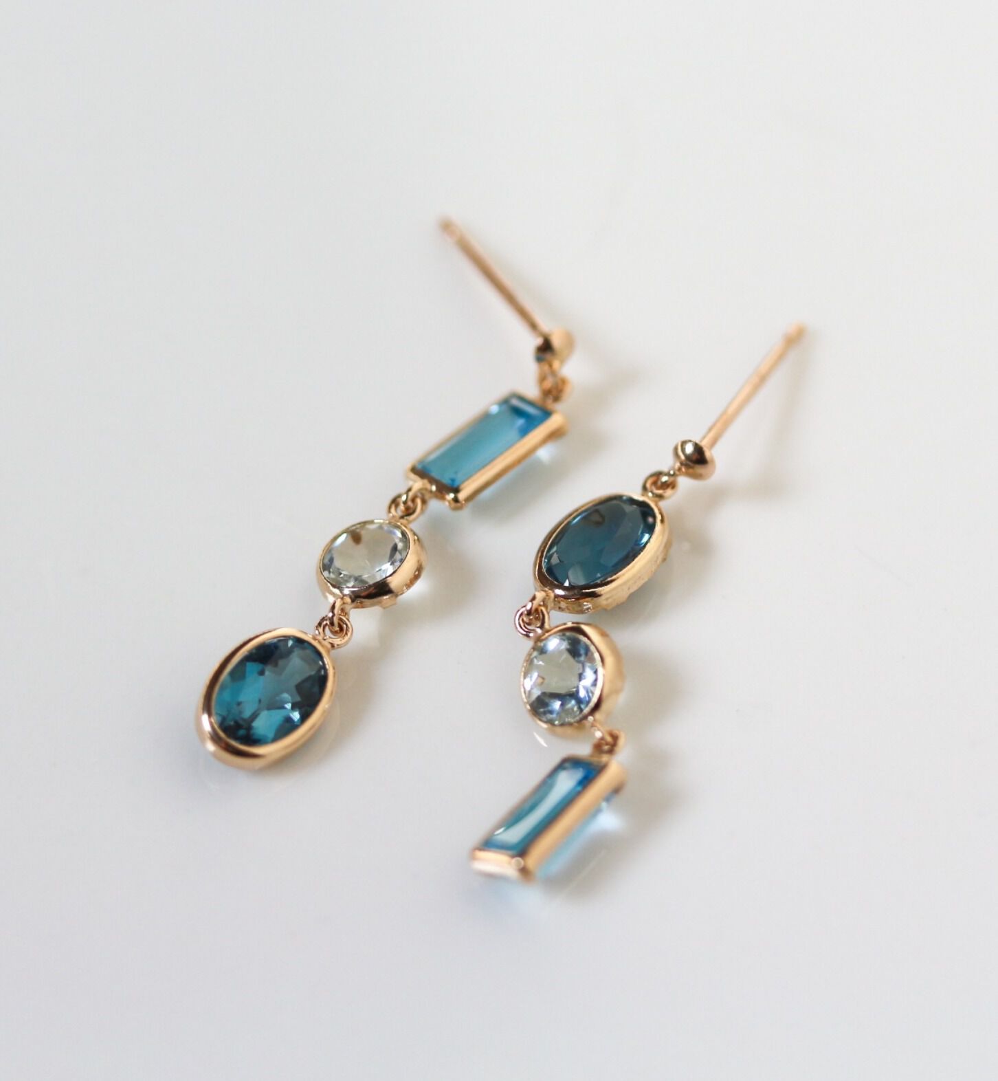  「マルチカラー ストーン ピアス | K10YG」|ピアス|