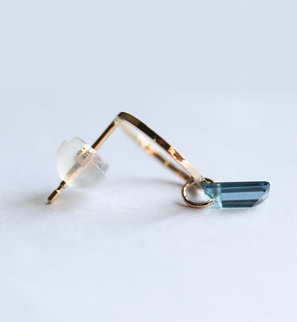  「ロンドンブルートパーズ  ピアス | K10YG」|ピアス|