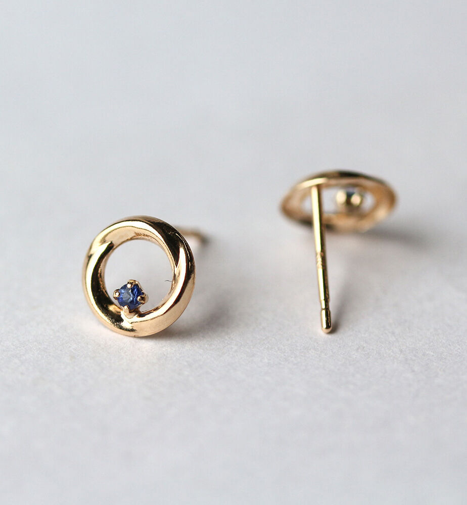  「サファイア ピアス | K10YG」|ピアス|