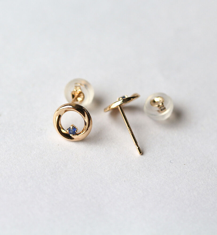  「サファイア ピアス | K10YG」|ピアス|
