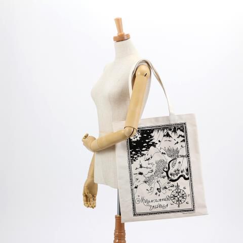 銀座かねまつ「S7MOOMIN-2OTHIVRBLK 【ムーミンコラボ】エコトートバッグ」|トートバッグ|