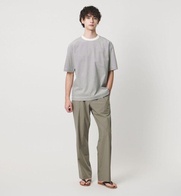 UNITED ARROWS「ポンチボーダー Tシャツ デオドラント 抗菌防臭 接触冷感」|Tシャツ・カットソー|