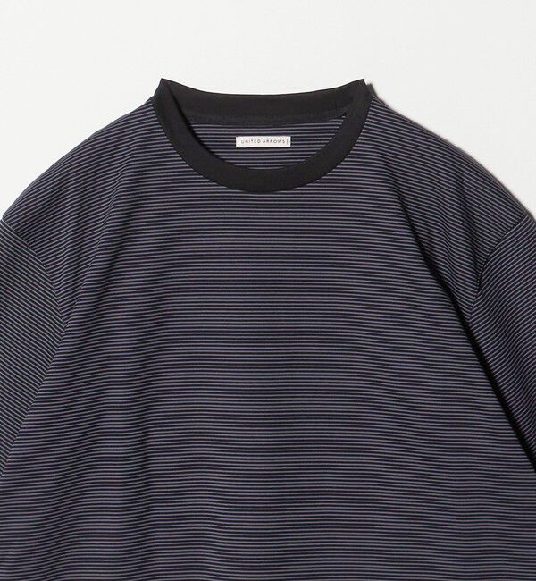 UNITED ARROWS「ポンチボーダー Tシャツ デオドラント 抗菌防臭 接触冷感」|Tシャツ・カットソー|