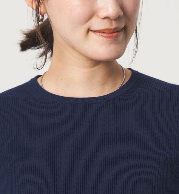 UNITED ARROWS green label relaxing「＜1_OF MINE＞リブ クルーネック プルオーバー ニット ウォッシャブル」|ニット・セーター|