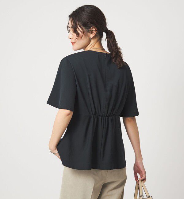 UNITED ARROWS green label relaxing「［size SHORTあり］サラフール タック ブラウス ストレッチ 接触冷感 UVカット」|シャツ・ブラウス|