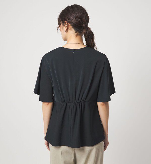 UNITED ARROWS green label relaxing「［size SHORTあり］サラフール タック ブラウス ストレッチ 接触冷感 UVカット」|シャツ・ブラウス|