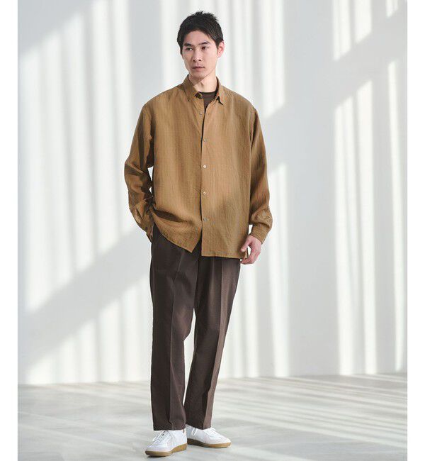 UNITED ARROWS green label relaxing「フィブリル ストライプ柄 長袖 ボックス シャツ」|シャツ・ブラウス|