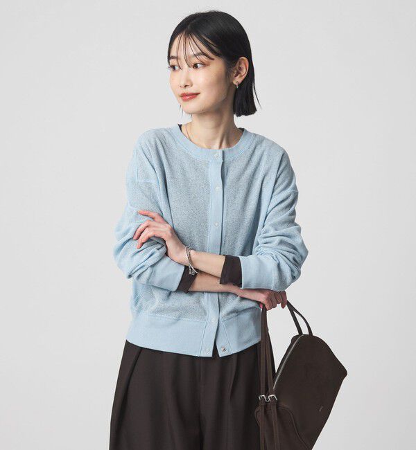 UNITED ARROWS green label relaxing「シアー サーマル 2WAY カーディガン」|カーディガン|LT.BLUE