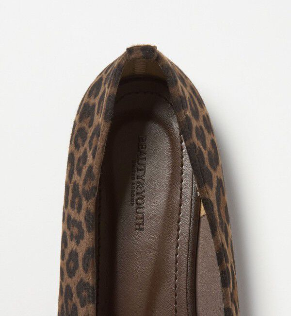BEAUTY&YOUTH UNITED ARROWS「Vカット レオパード フラットシューズ」|バレエシューズ|